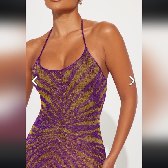 Dress Leila Crochet Maxi Dress - Purple/combo - Picture 3 of 10